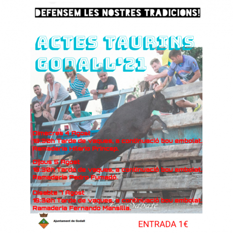 FESTES MAJORS | Actes Taurins, Godall 2021