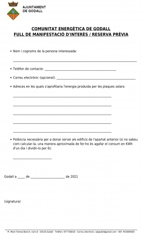 Full de reserva Full de reserva